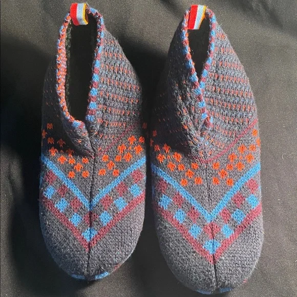 Bombas Blue, Burgundy and White Non-Slip Slipper Socks - Picture 1 of 7